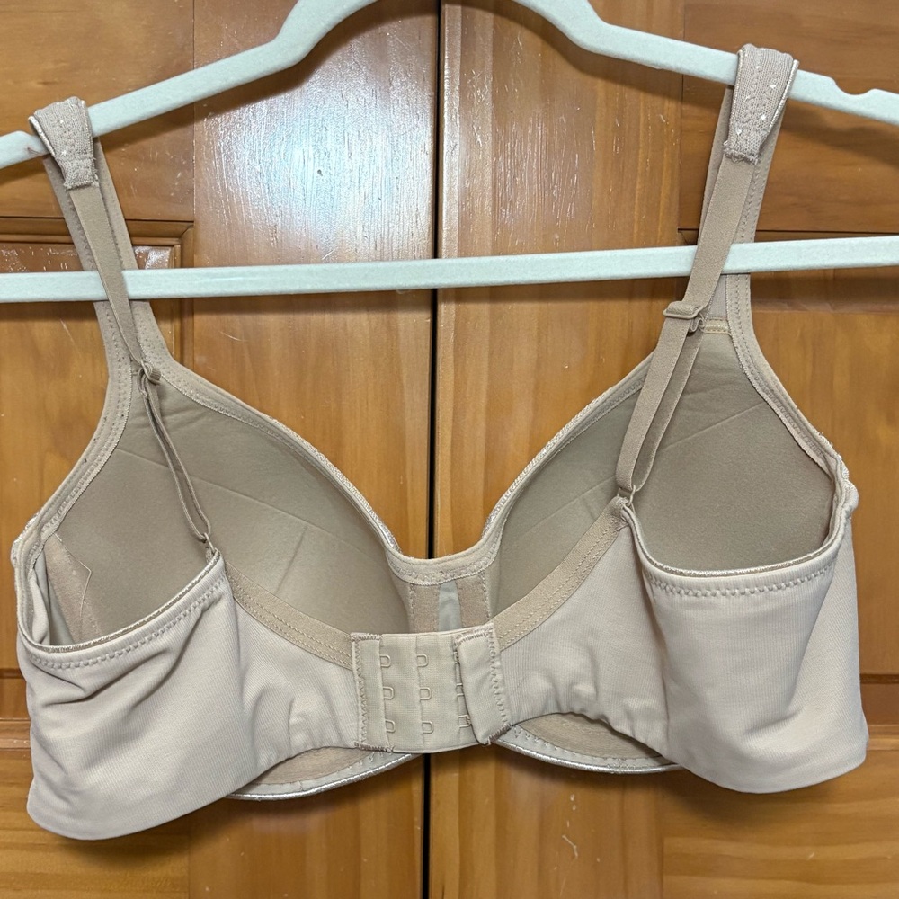 Soma Stunning Support Balconet Beige Bra with White Floral Design Size 36C EUC - Picture 3 of 4